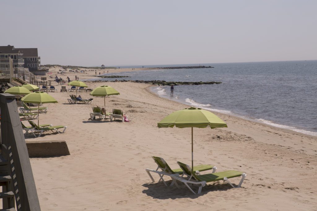 Beach front at The Corsair & Crossrip Resort on Cape Cod