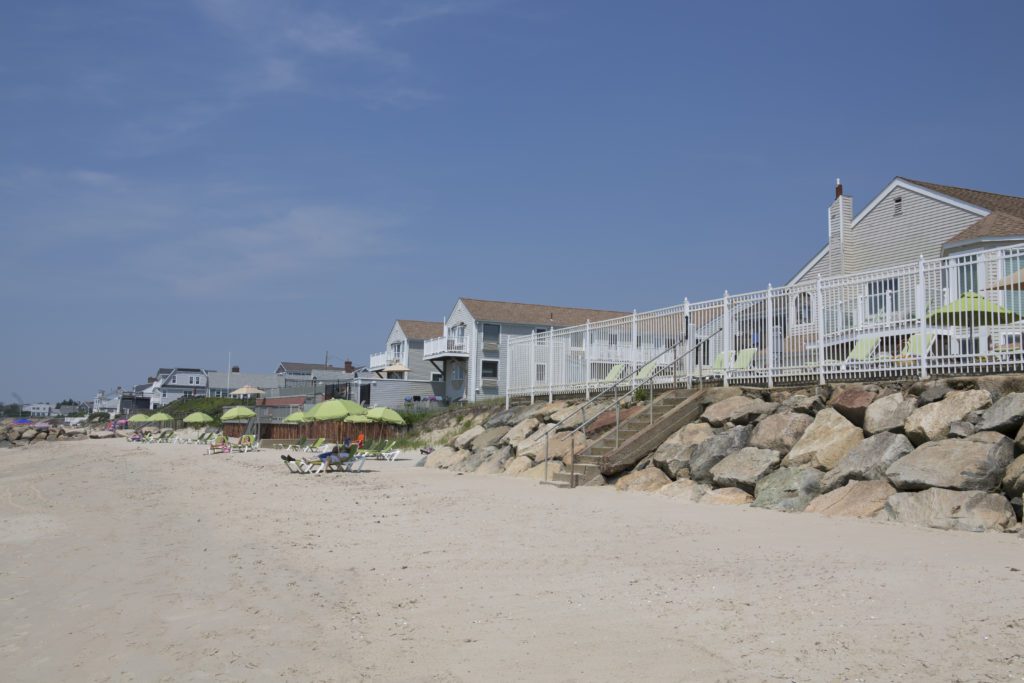 Beach front at The Corsair & Crossrip Resort on Cape Cod