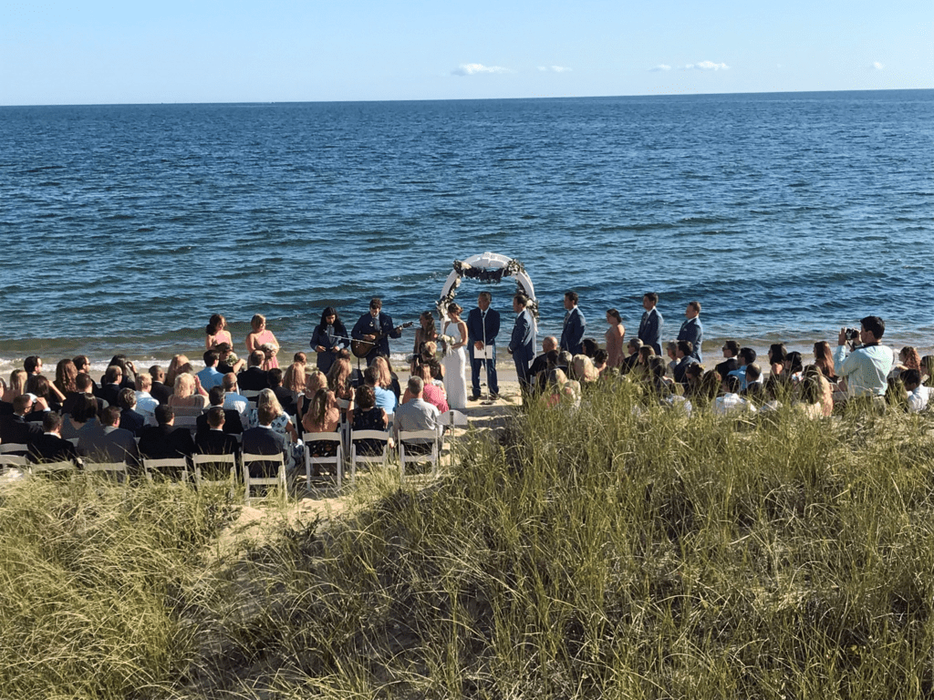 wedding ceremony at The Corsair & Crossrip Resort on Cape Cod